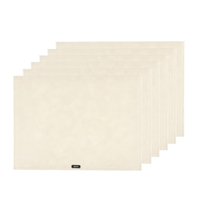 Set de table rectangulaire - 6 pièces - Feutre recyclé beige