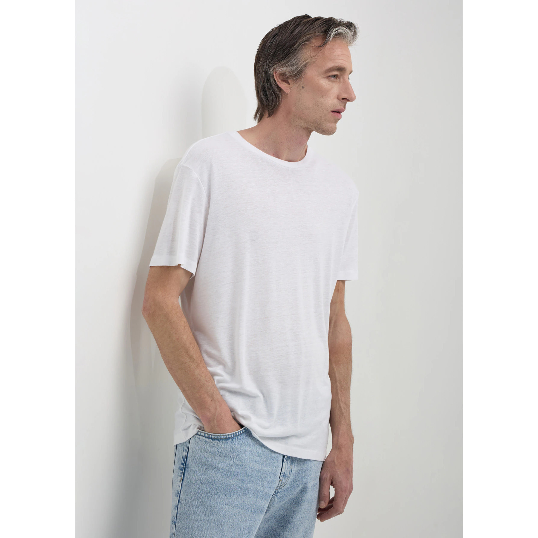 T-shirt misto lino