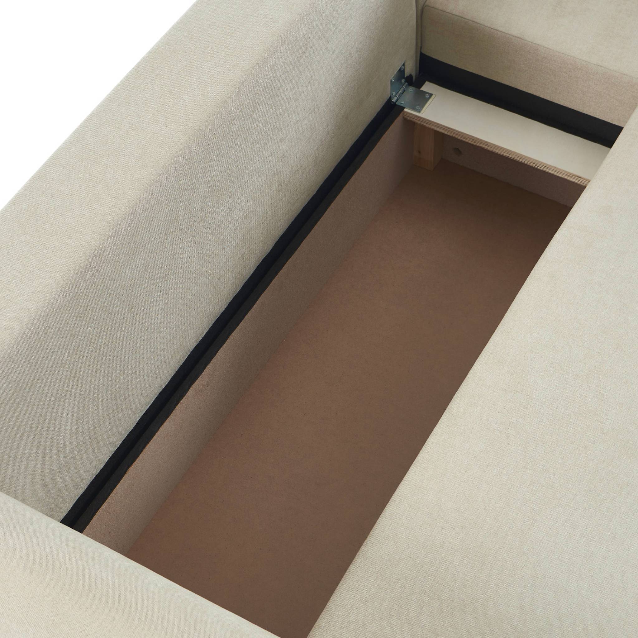 Canapé d'angle réversible, convertible, 3 places tissu avec coffre BERLIN