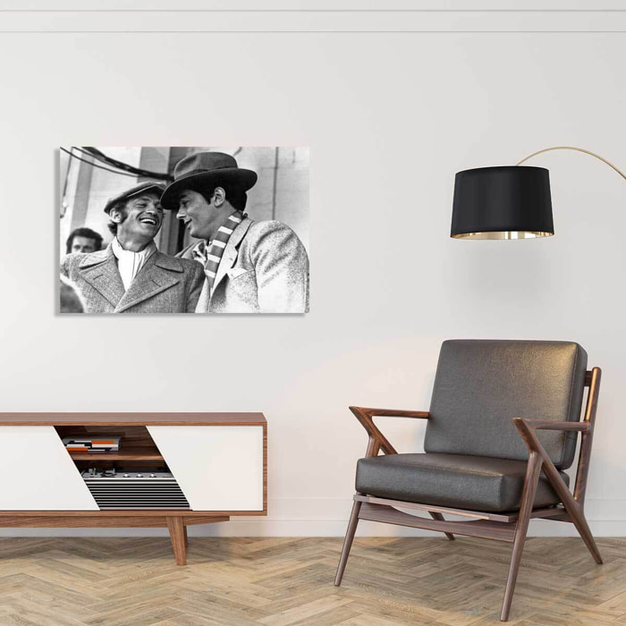 Tableau cinéma Belmondo et delon  Toile imprimée