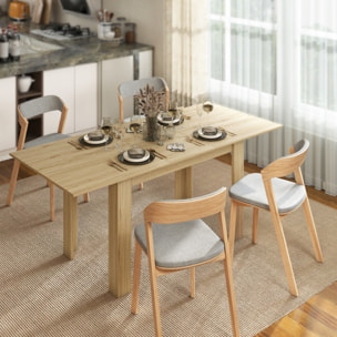 Mesa de Comedor Extensible de 140 a 180 cm Mesa de Cocina Extensible Rectangular para 6-8 Personas para Salón 140-180x90x75 cm Madera Natural