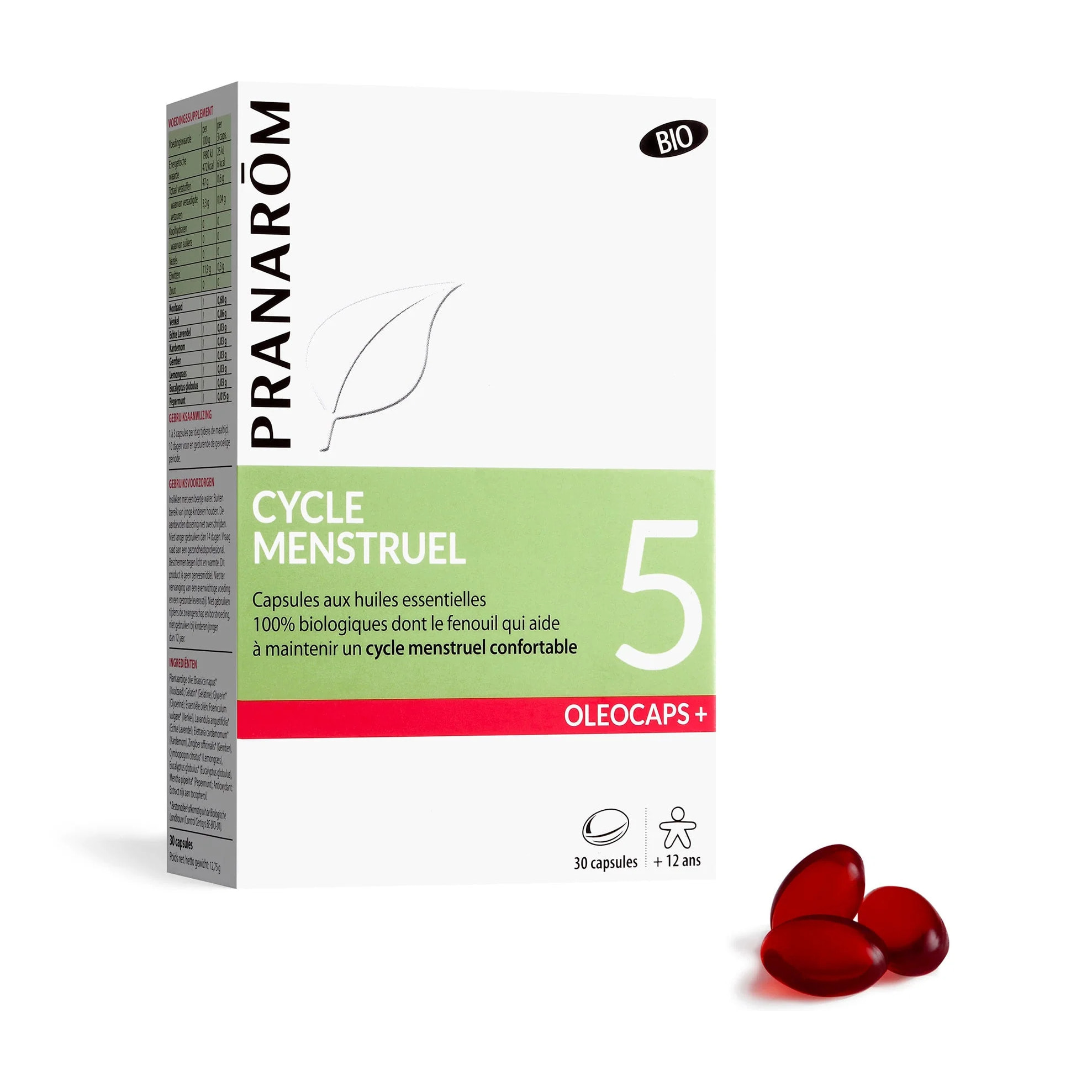 Pranarom - 5 - Cycle menstruel - Bio - 30 capsules