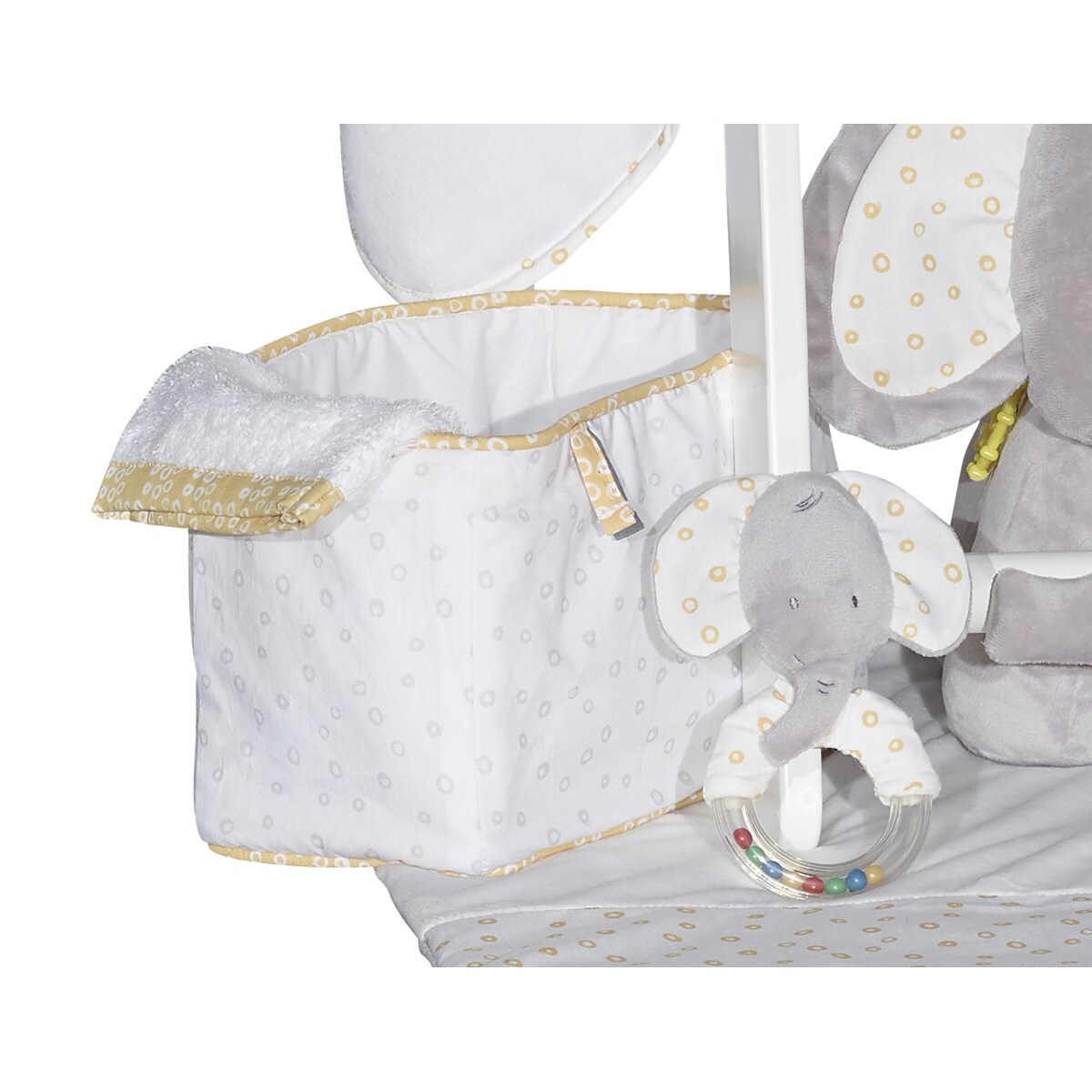 Paniere tissu en coton blanc