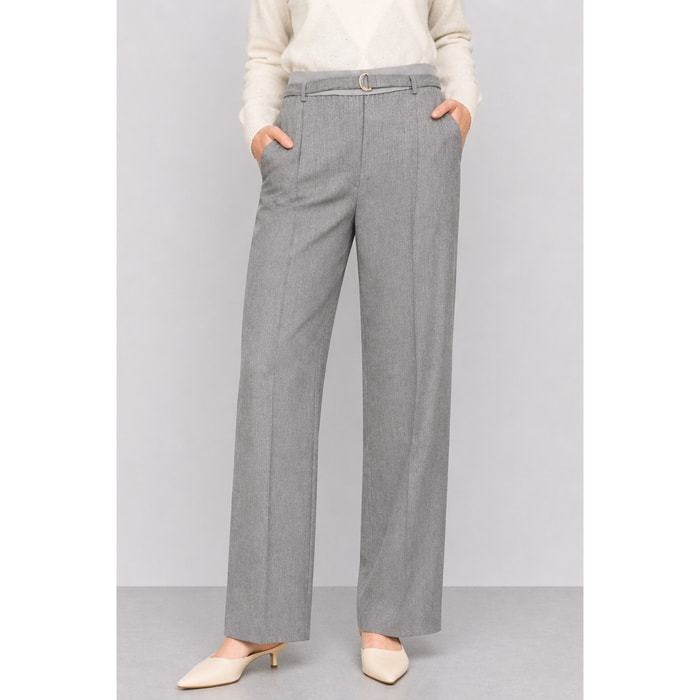 Kocca - Pantaloni sartoriali da donna a vita alta con cintura Donna