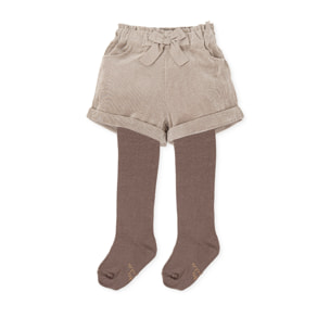 Short con leotardos - Crudo