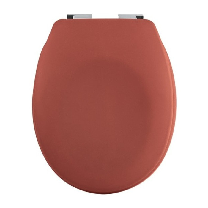 Abattant wc Thermo dur avec frein de chute NEELA Terracotta mat - Charnières ABS Chromé Spirella