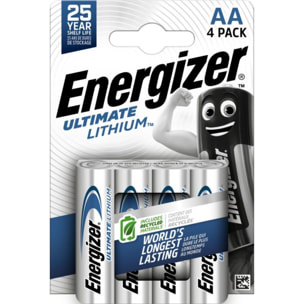 Pile ENERGIZER Ultimate Lithium x4 piles AA