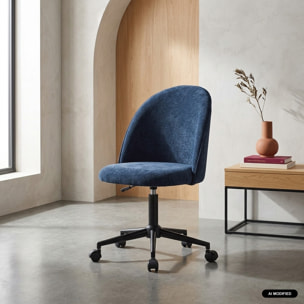 Chaise de bureau à roulettes tissu PHYL