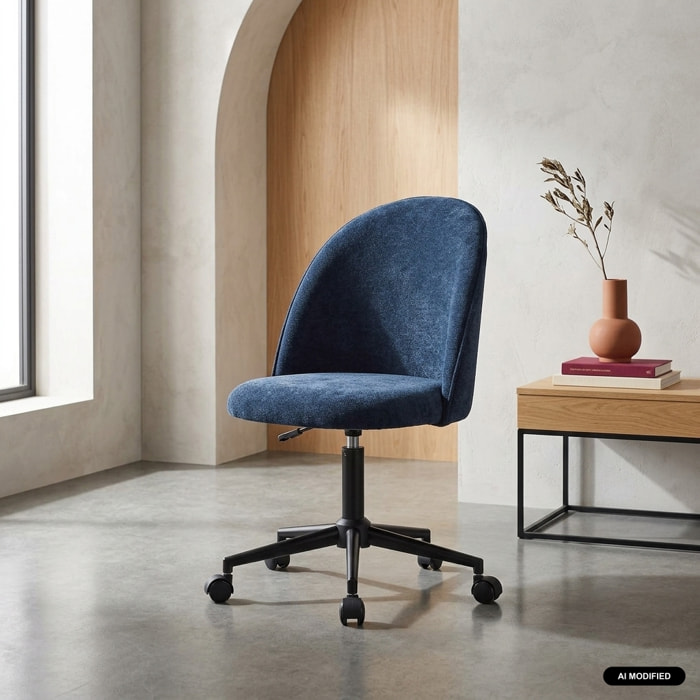 Chaise de bureau à roulettes tissu PHYL