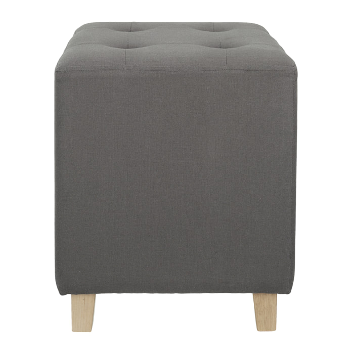 Pouf Carre Hippolyte Gris