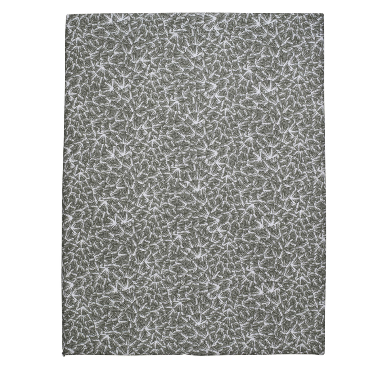 Drap plat imprimé en percale de coton, OSMOSE, Vert kakhi