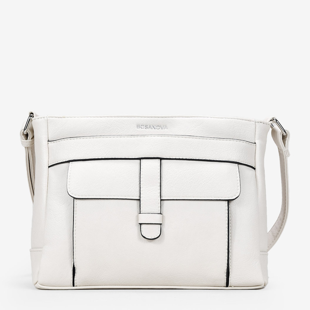 Bolso bandolera blanco con bolsillo