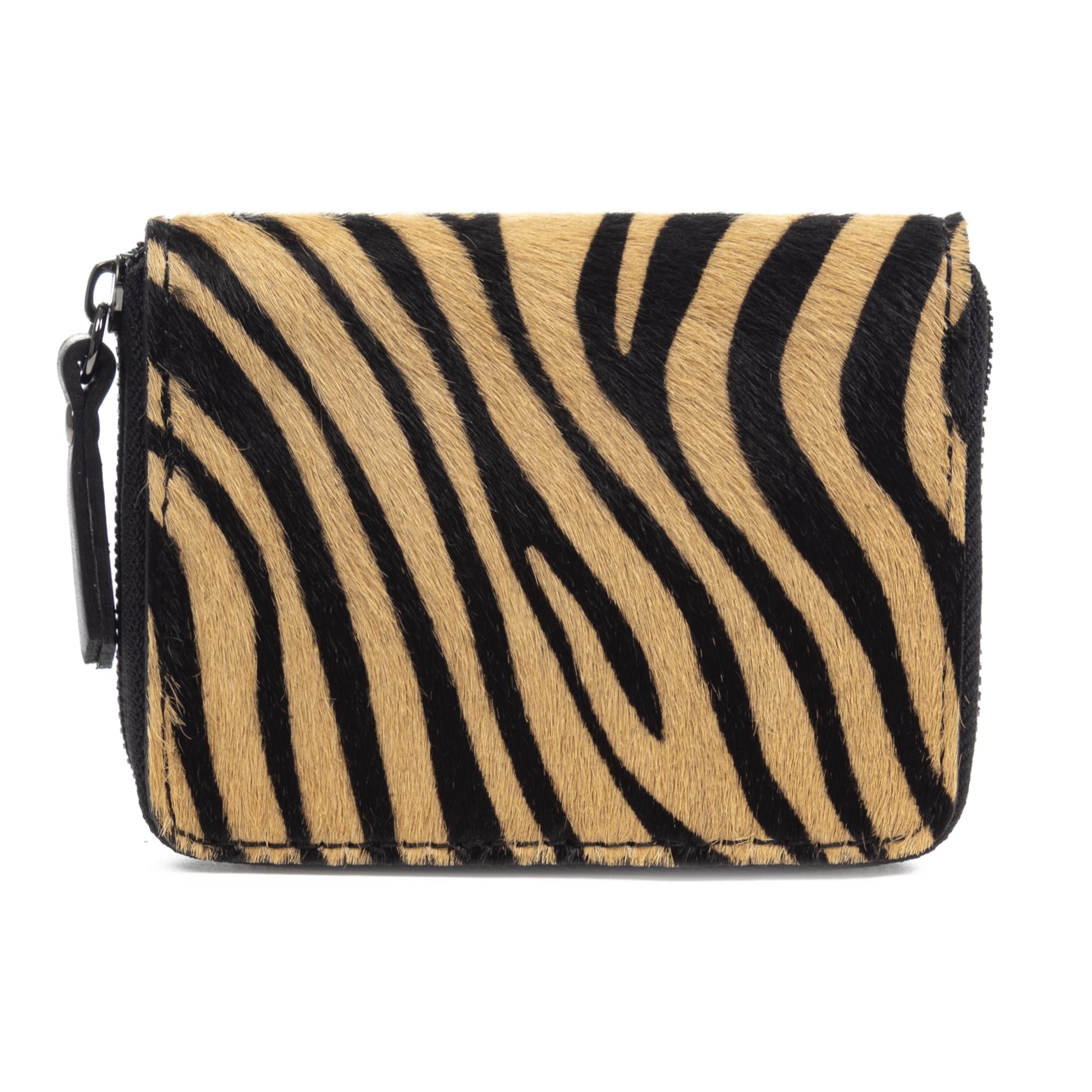 Onesta cartera mujer. Piel auténtica Cavallino tigre.