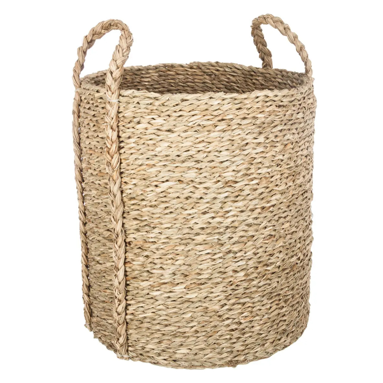 Set de 3 paniers à anses ronds roseau tressé D22/26/34cm