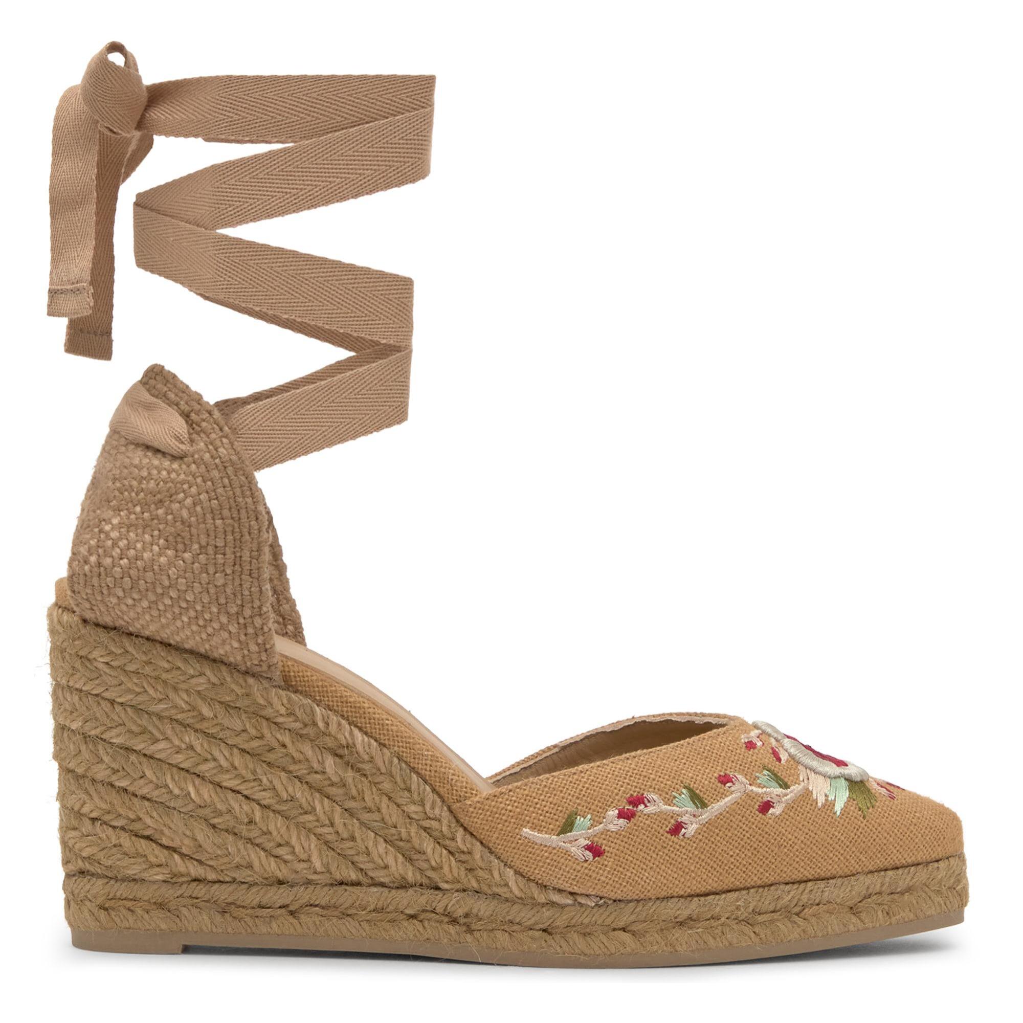 Alpargata de cuña Joyce con el icónico bordado en lino by ETRO