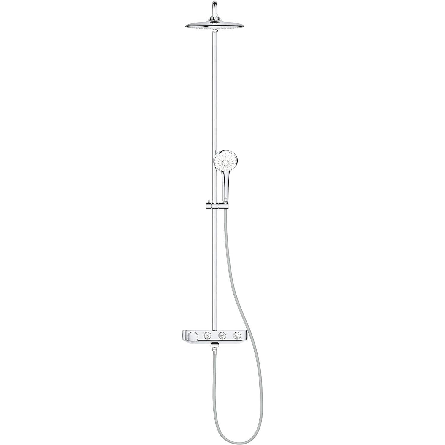 GROHE Colonne thermostatique bain/douche Euphoria Smartcontrol - 3 jets - Ø 26 cm + douchette 3 jets