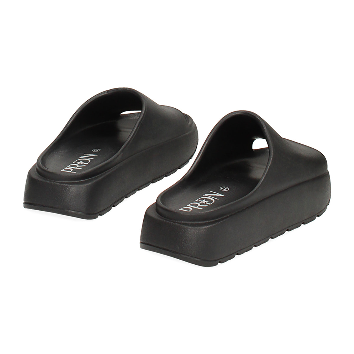 Sandalias de playa negras en PVC