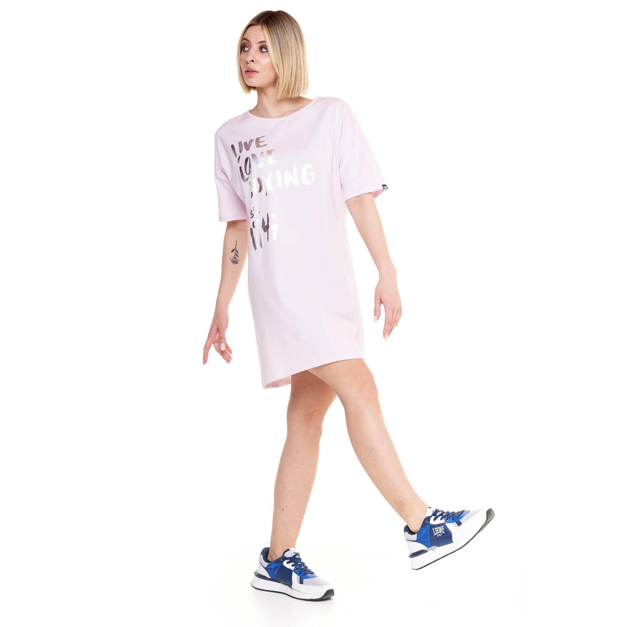 Camiseta maxi de manga corta de mujer brillante