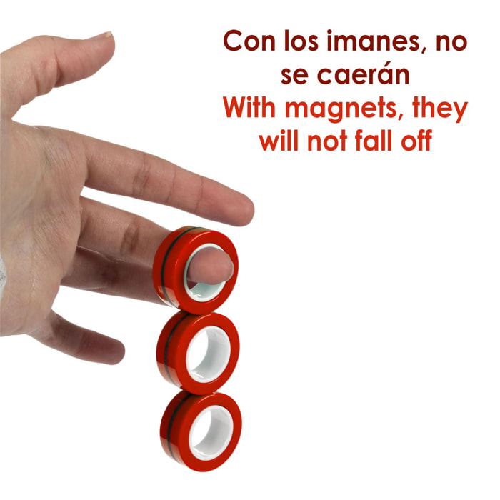 Magnetic Fidget Rings, anillos magnéticos. Juguete antiestrés, ansiedad, concentración.