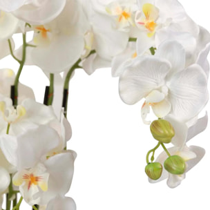 Orquidea Poliester Blanca Con Maceta 70x70x155 Cm