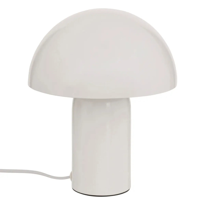 Lampe champignon secteur Lito blanc H24,5cm