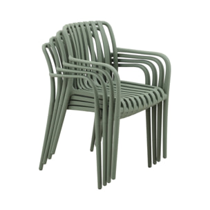 Fauteuil de jardin plastique (lot de 4) AGATHE FAUTEUILS