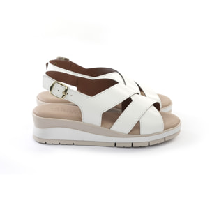 SANDALO ZEPPA FASCE INCROCIATE BIANCO