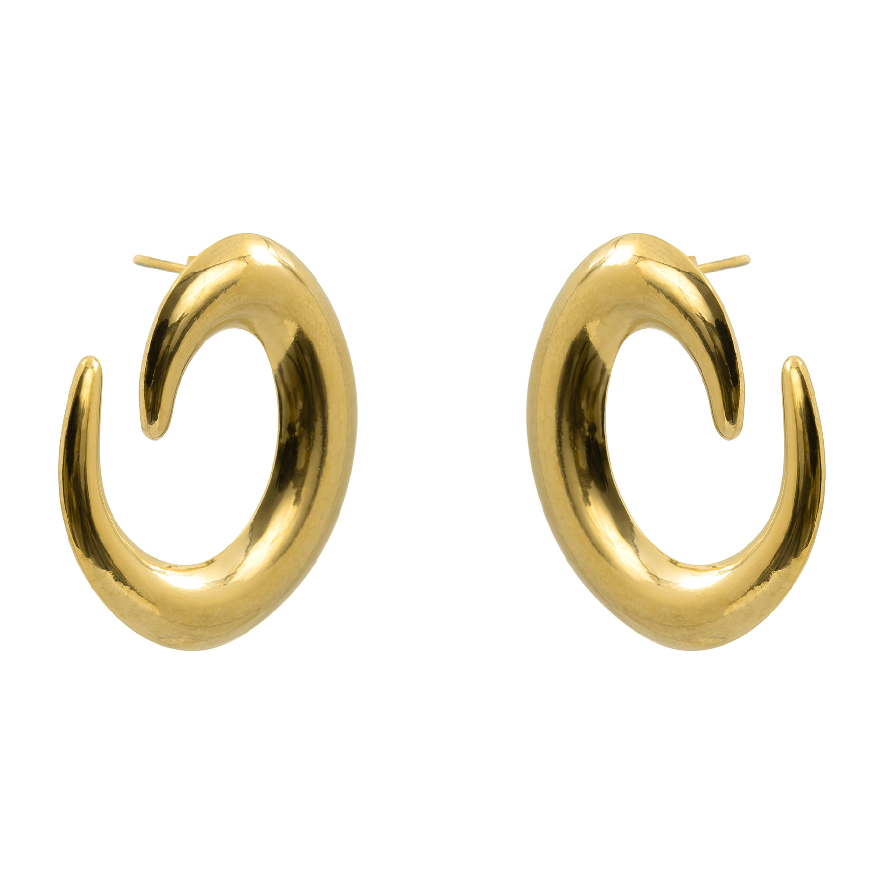Pendientes Lesma acabado oro amarillo 18k