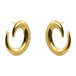 Pendientes Lesma acabado oro amarillo 18k