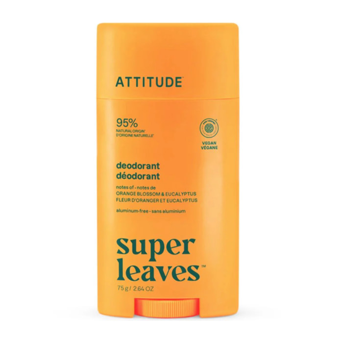 Super leaves Desodorante - Flor de azahar y eucalipto twist and glide, Attitude, 75g