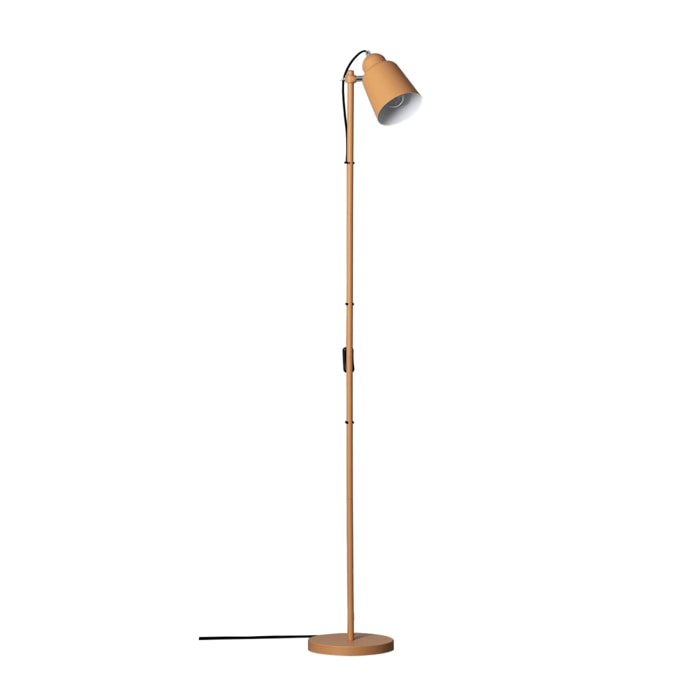 Lampadaire intérieur métal camel H 145cm Rémi