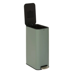 Poubelle slim rectangulaire à pédale Delta 30L vert
