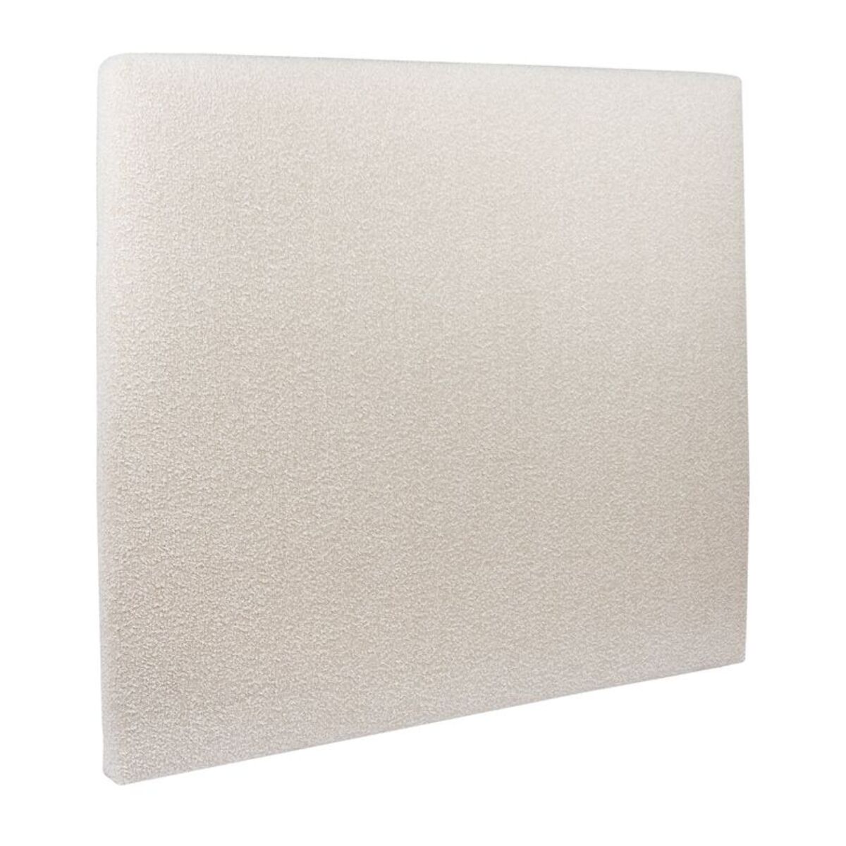 Lit avec sommier et tête de lit lisse - Tissu bouclette au style épuré - Adapté à tous les matelas, montage rapide - Grand Rangement