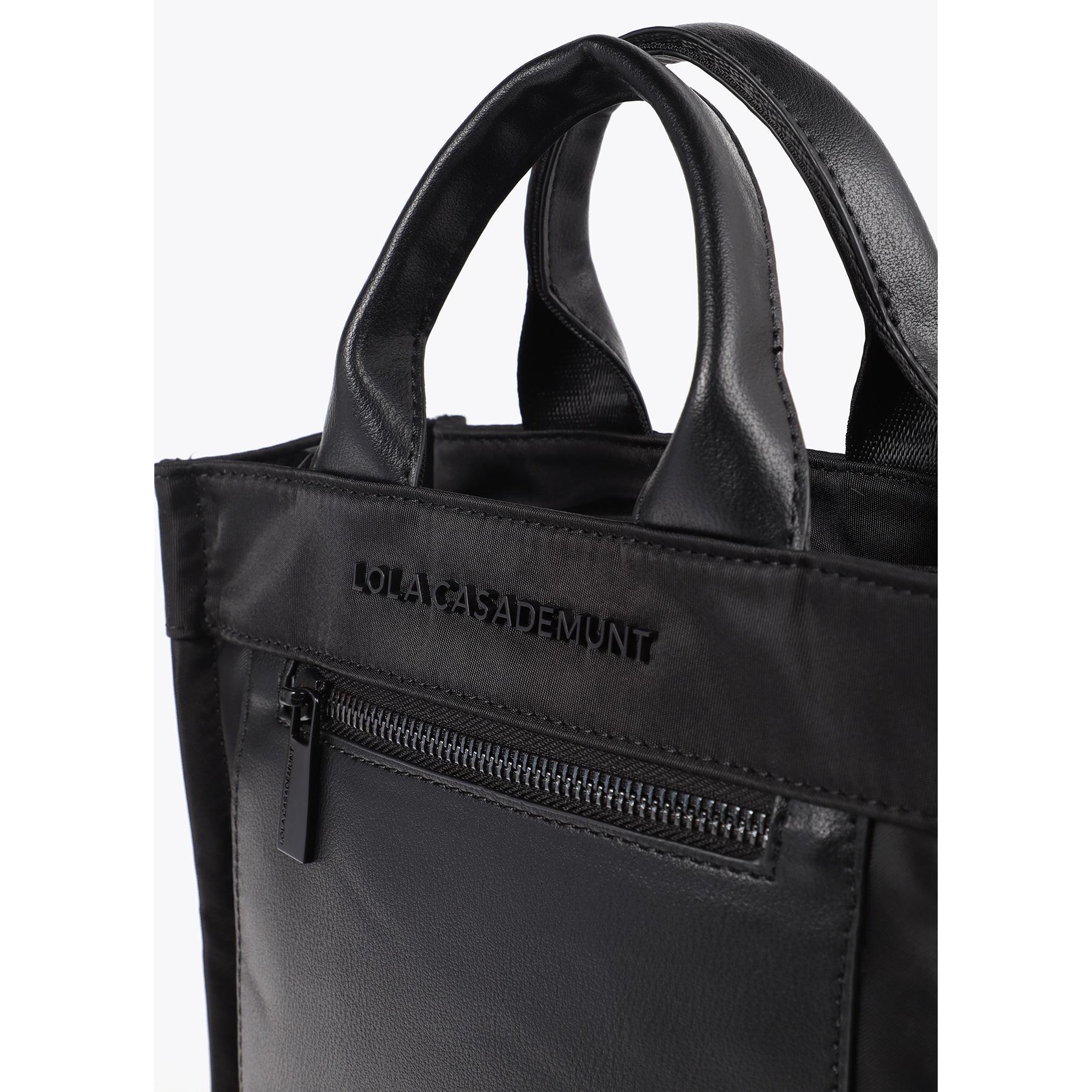 Tracolla in nylon con effetto pelle