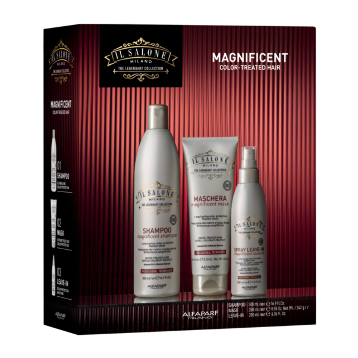 ALFAPARF MILANO Set Il Salone Magnificent Shampoo 250ml + Mask250 + Spray leave In 200ml
