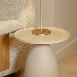 Table d'appoint plateau en métal avec effet céramique VOLDA