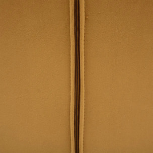 Fauteuil "Evan" en velours jaune ocre