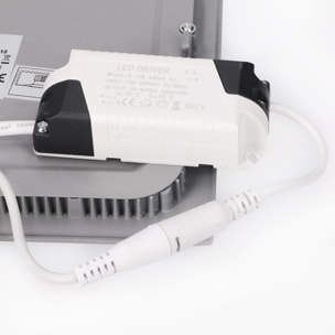 FORLIGHT Downlight Ip23 Easy Square 170Mm Led 10W 3000K Gris 874Lm