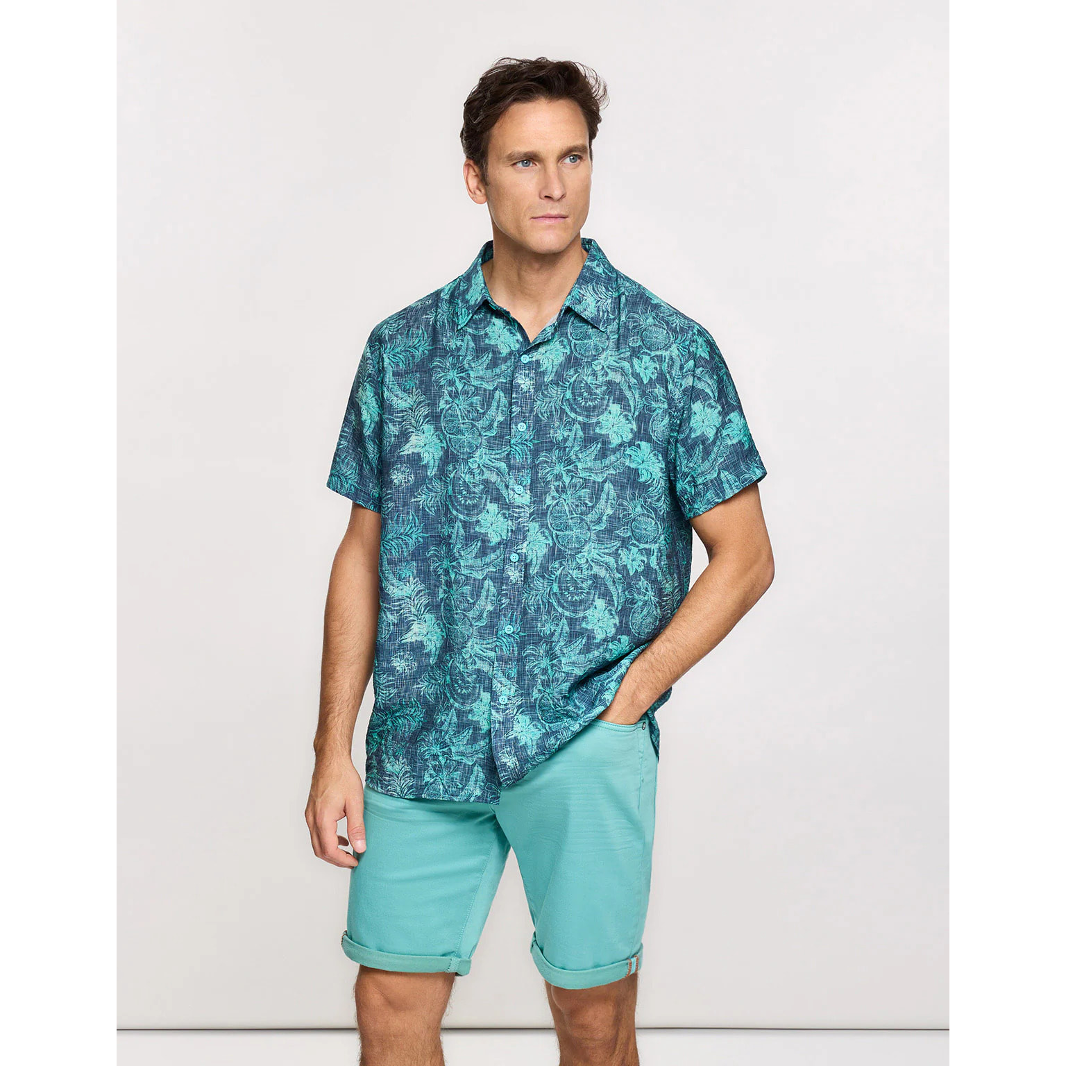 Camisa Manga Corta Azul - Westy