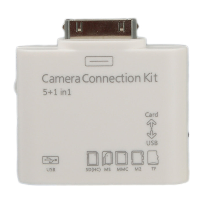 DAM Adattatore iPad 5 In 1 1/2/3 5x4 Cm. Colore bianco