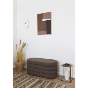 Panca contenitore Dartford in teddy marrone 103 cm