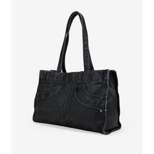 Bolso de hombro negro vintage