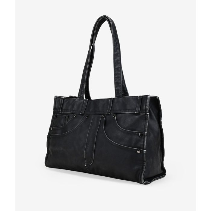 Bolso de hombro negro vintage