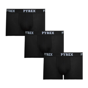 Boxer Uomo Pyrex Cotone Elasticizzato Pacco da 3pz, Art. 251006 Nero