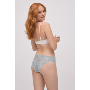 Mini mutandine di cotone con pizzo verde