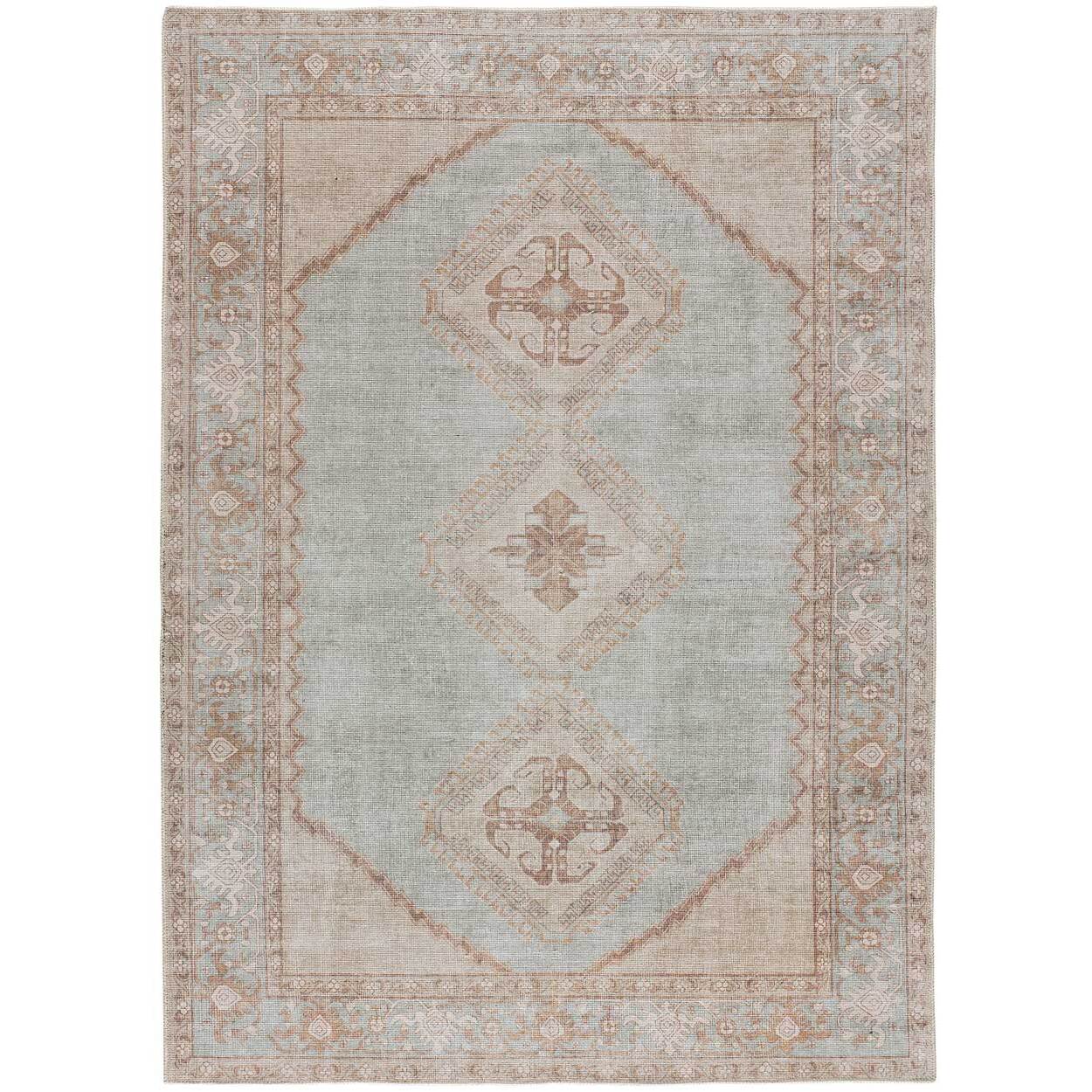 MANDALA Alfombra Ã©tnica en estilo vintage beige, varias medidas disponibles.