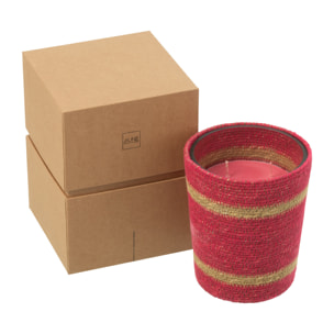 J-Line bougie parfumée Panier - Tender Rose - verre - rose - medium - 55H