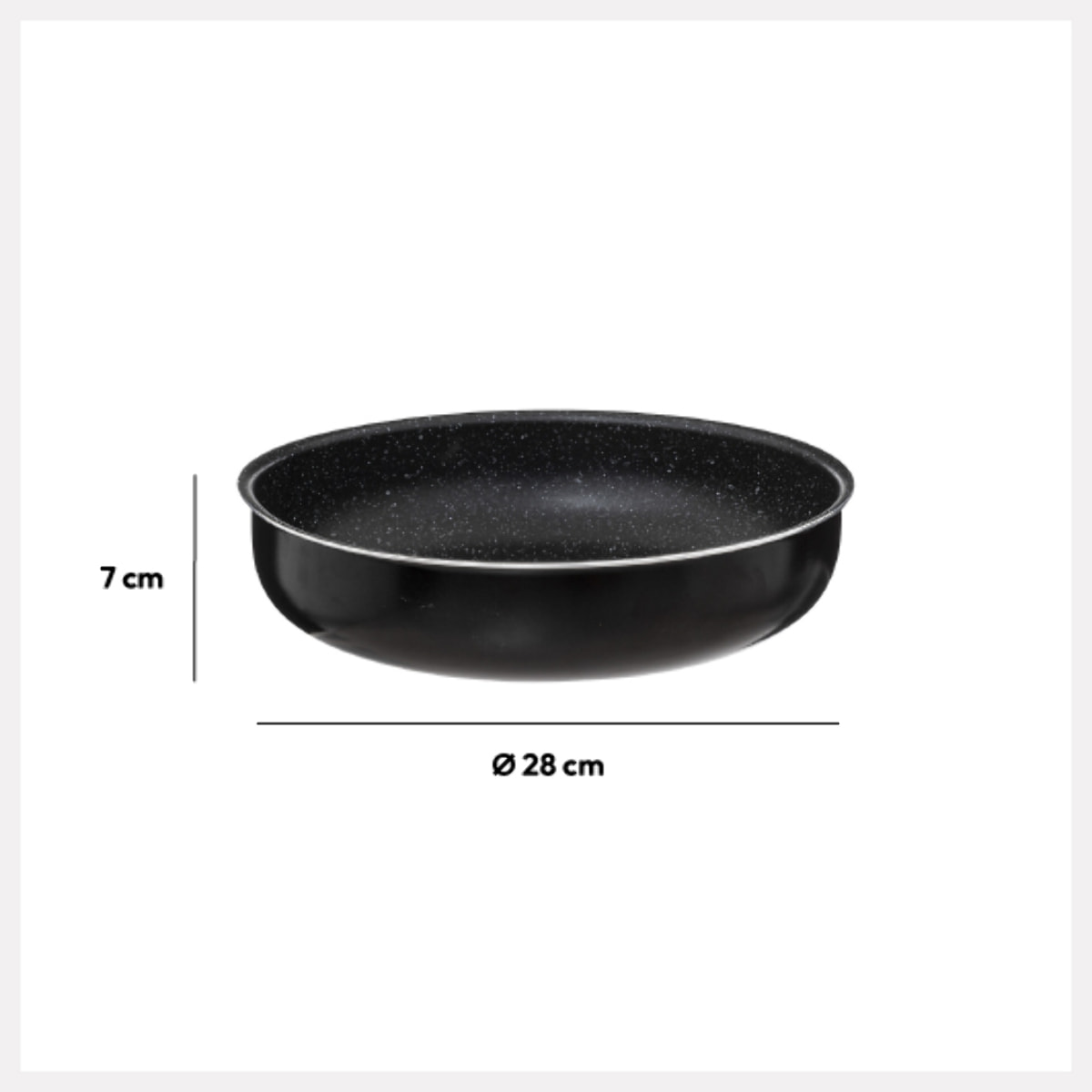 Sauteuse Aluminium pressé 28 cm Amovible