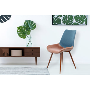 Set di 2 sedie da pranzo Evergreen in ecopelle e legno