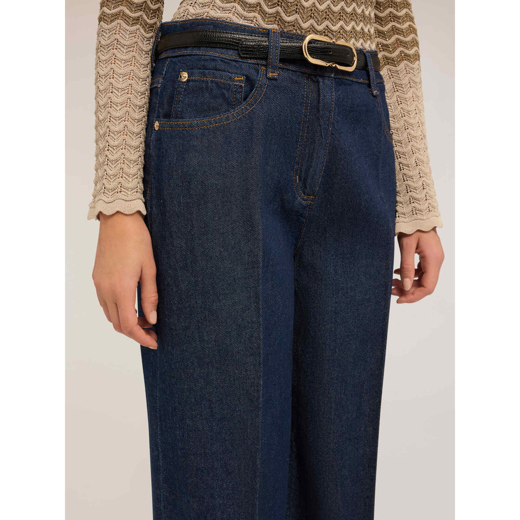 Motivi - Jeans wide leg slouchy misto TENCEL™ - Blu